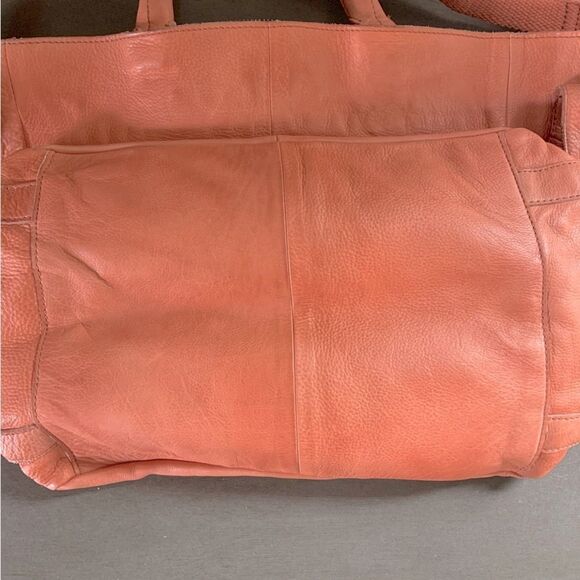 FREE PEOPLE Leslie Leather Tote Tiger Red Bag - Picture 8 of 16